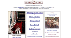 Desktop Screenshot of mcbridegallery.com