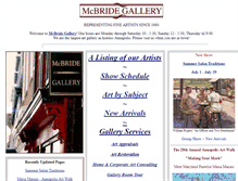 Tablet Screenshot of mcbridegallery.com